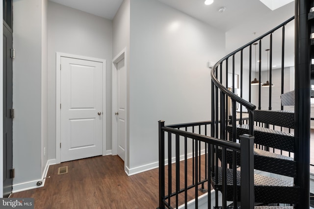 413 Jefferson St Unit 3, East Greenville, PA 18041 - stairs with wood finished floors and recessed lighting
