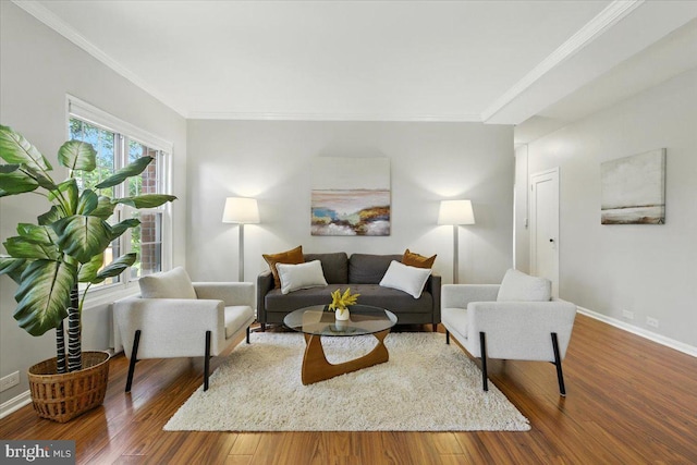 3504 Martha Custis Dr Unit 315, Alexandria, VA 22302 - living area with crown molding and wood finished floors