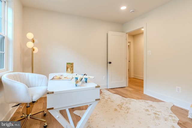 5303 Rolling Rd, Springfield, VA 22151 - home office featuring light wood-type flooring and recessed lighting