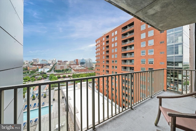 105 Christina Lndg Unit 1402, Wilmington, DE 19801 - balcony featuring a view of city