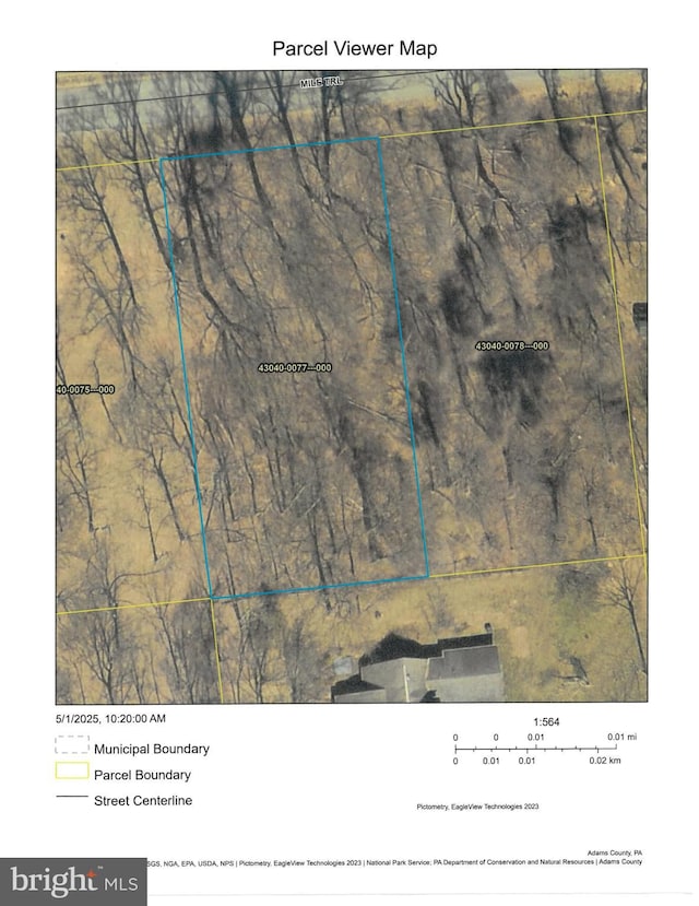 81 Mile Trl, Fairfield, PA 17320 - aerial overview of property's location with property boundaries highlighted