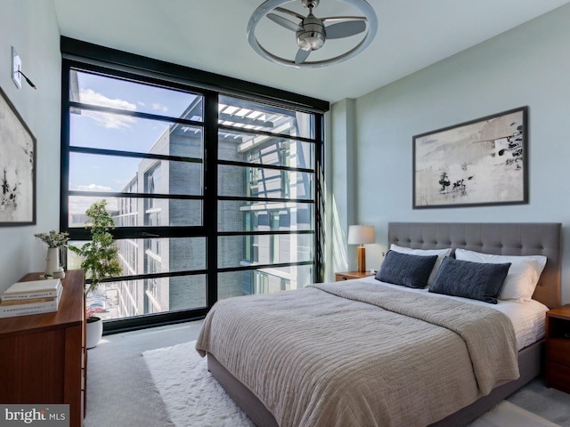 1300 4th St SE Unit 908, Washington, DC 20003 - bedroom featuring floor to ceiling windows, carpet flooring, and multiple windows