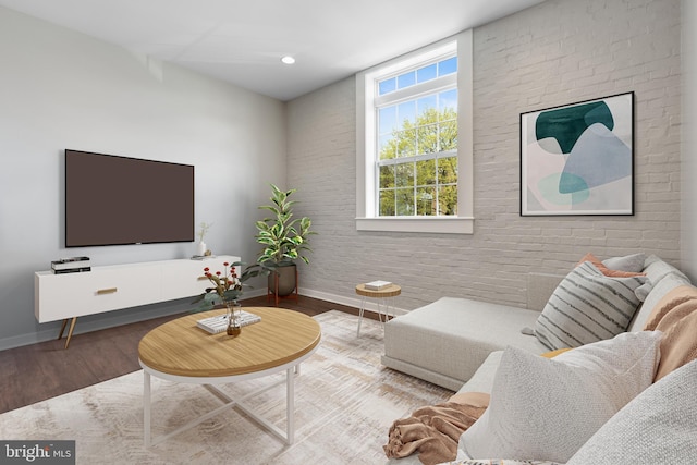 413 Jefferson St Unit 5, East Greenville, PA 18041 - living area featuring wood finished floors and recessed lighting