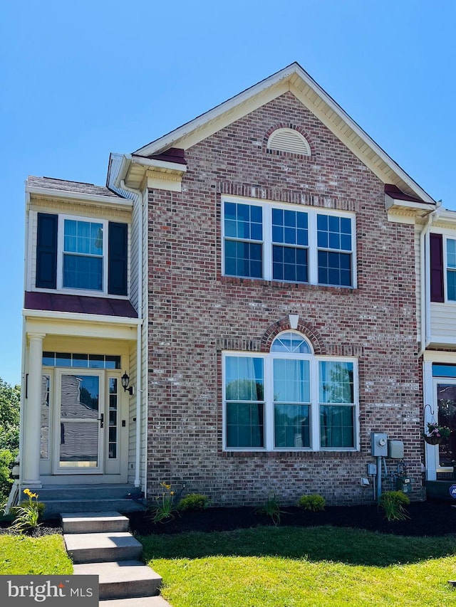 423 Deerhill Cir, Abingdon, MD 21009 - view of front of home with a front lawn and brick siding