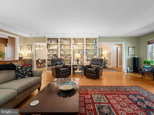 101 Morgan St, Winchester, VA 22601 - living room featuring wood finished floors and track lighting