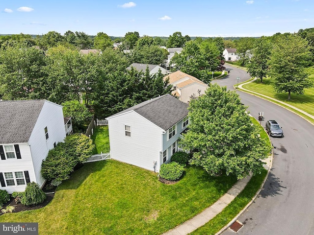 1035 Deerfield Cir, Perkasie, PA 18944 - aerial perspective of suburban area with a tree filled landscape