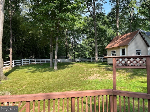 35904 Army Navy Dr, Mechanicsville, MD 20659 - fenced backyard featuring view of wooded area