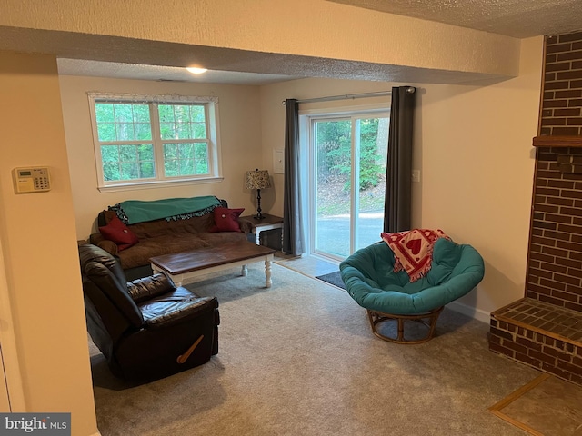 35904 Army Navy Dr, Mechanicsville, MD 20659 - living area featuring carpet and a textured ceiling