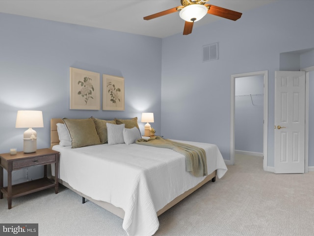 1473 Northern Neck Dr, Vienna, VA 22182 - carpeted bedroom with a spacious closet, a closet, and a ceiling fan