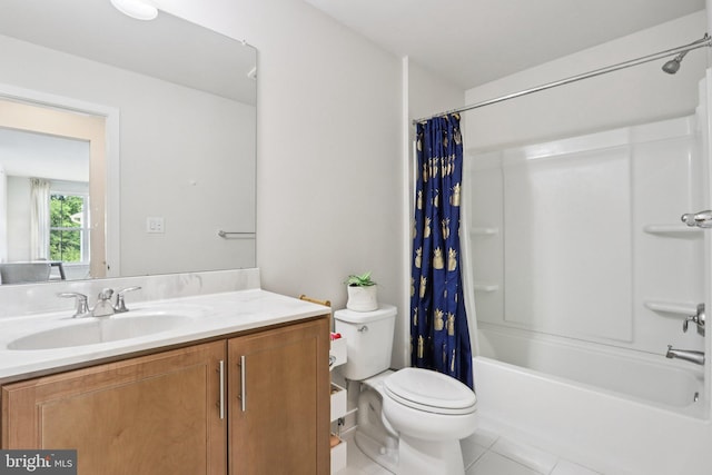 213 Wynstone Ct, Colmar, PA 18915 - full bathroom featuring vanity, tile patterned flooring, and shower / tub combo