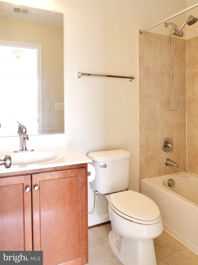 15152 Santander Dr, Gainesville, VA 20155 - full bath with tile patterned flooring, vanity, and shower / washtub combination
