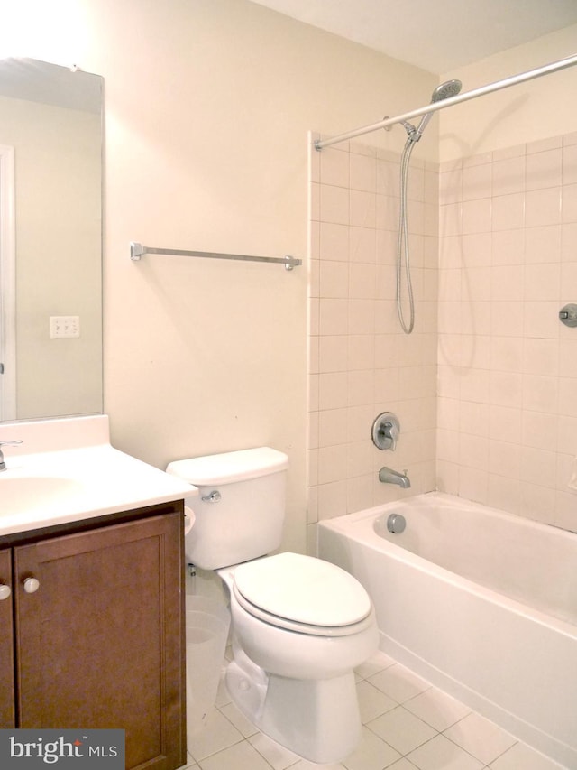15152 Santander Dr, Gainesville, VA 20155 - bathroom with tile patterned flooring, vanity, and shower / bathtub combination