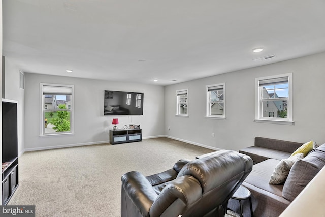 15937 Cucumber Magnolia Way, Haymarket, VA 20169 - carpeted living area featuring recessed lighting and baseboards