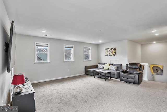 15937 Cucumber Magnolia Way, Haymarket, VA 20169 - carpeted living area featuring recessed lighting and baseboards