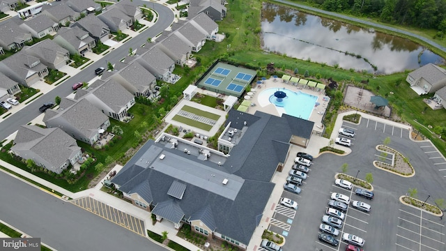 15937 Cucumber Magnolia Way, Haymarket, VA 20169 - aerial view of a nearby body of water and a pool area