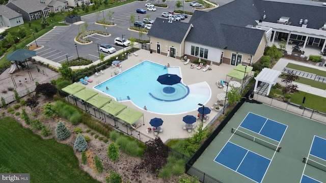 15937 Cucumber Magnolia Way, Haymarket, VA 20169 - drone / aerial view of a pool