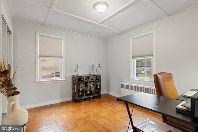 589 Wilson St, Pottstown, PA 19464 - home office featuring radiator heating unit and baseboards