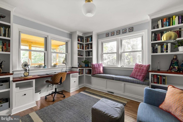 200 Sweetbriar, Winchester, VA 22603 - office space featuring built in desk, ornamental molding, and wood finished floors
