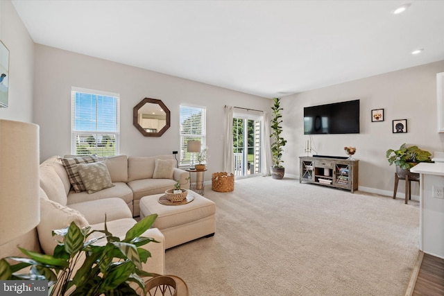 346 Goodwick Dr, Middletown, DE 19709 - living room featuring plenty of natural light, recessed lighting, and carpet floors