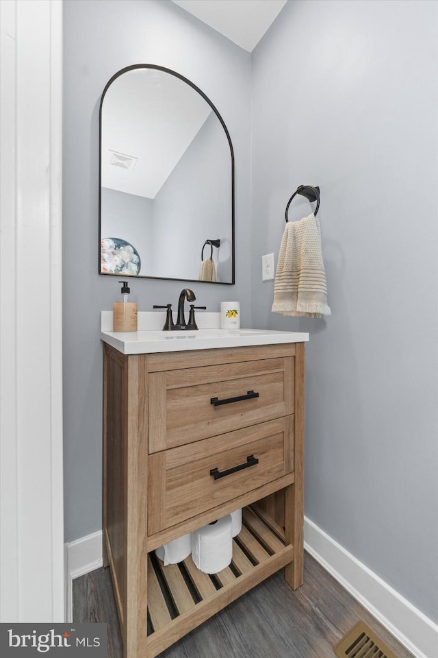 346 Goodwick Dr, Middletown, DE 19709 - bathroom with vanity and wood finished floors
