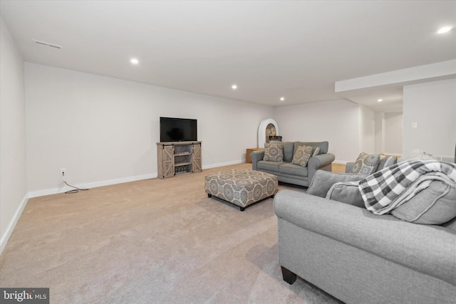 346 Goodwick Dr, Middletown, DE 19709 - living area with recessed lighting and light colored carpet