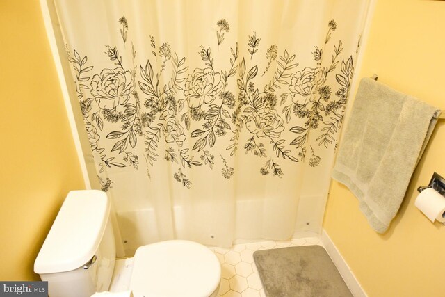 12 Atrium Dr, Trenton, NJ 08620 - full bathroom with a shower with shower curtain and tile patterned floors