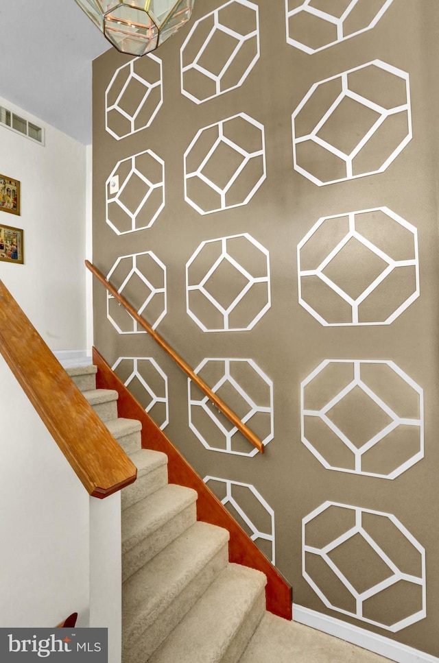 1319 Shady Ln, Tamaqua, PA 18252 - stairway with carpet floors and baseboards