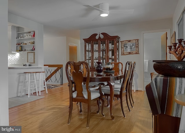 12987 Holly Way, Lusby, MD 20657 - dining area with a ceiling fan and light wood-style flooring