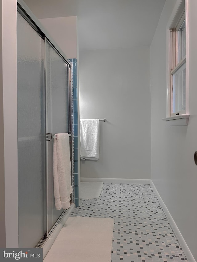 12987 Holly Way, Lusby, MD 20657 - full bathroom with tile patterned floors and a stall shower