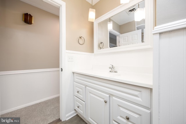 7043 Cromwell Ave, Salisbury, MD 21804 - bathroom featuring vanity and wainscoting