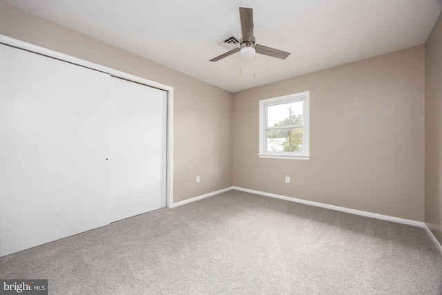 7043 Cromwell Ave, Salisbury, MD 21804 - unfurnished bedroom featuring carpet, a closet, and ceiling fan