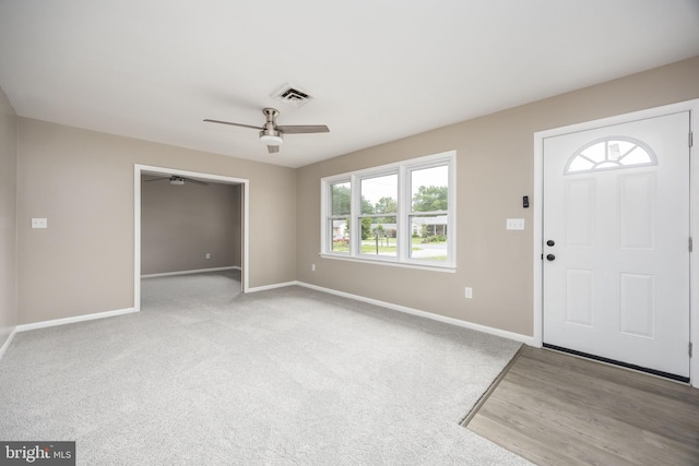 7043 Cromwell Ave, Salisbury, MD 21804 - carpeted foyer entrance with ceiling fan and baseboards