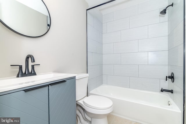 43 Vernon Ct, Sicklerville, NJ 08081 - full bathroom with vanity, shower / tub combination, and tile patterned flooring