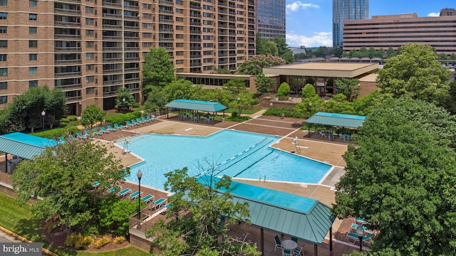 5501 Seminary Rd Unit 407S, Falls Church, VA 22041 - view of swimming pool featuring a gazebo