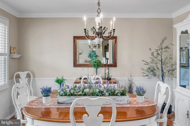 1632 Breakers Dr, Manahawkin, NJ 08050 - dining room with a chandelier and ornamental molding