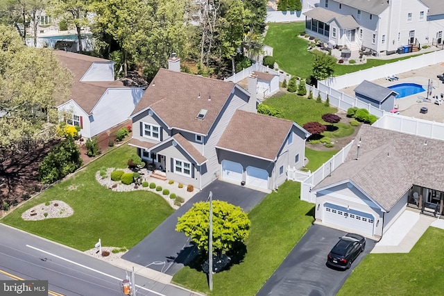 1632 Breakers Dr, Manahawkin, NJ 08050 - aerial perspective of suburban area with a pool