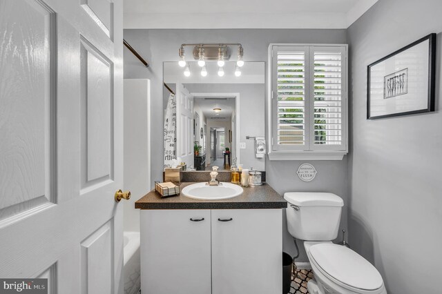 1632 Breakers Dr, Manahawkin, NJ 08050 - full bath featuring vanity and a shower with shower curtain
