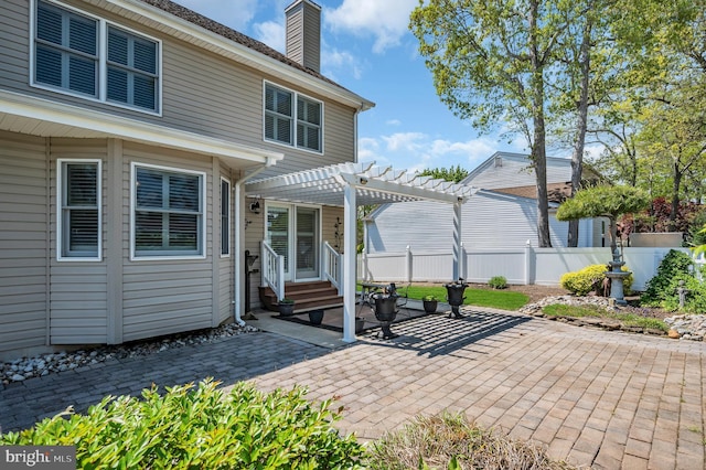 1632 Breakers Dr, Manahawkin, NJ 08050 - view of patio featuring a pergola and entry steps