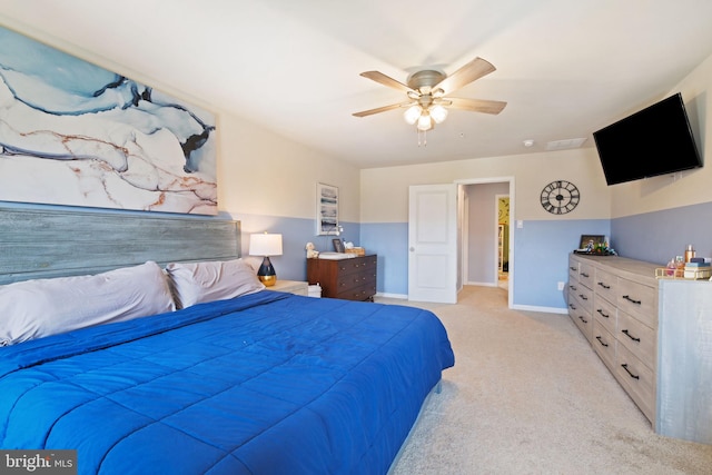 2014 Fauna Dr, Frederick, MD 21702 - bedroom with light colored carpet and ceiling fan