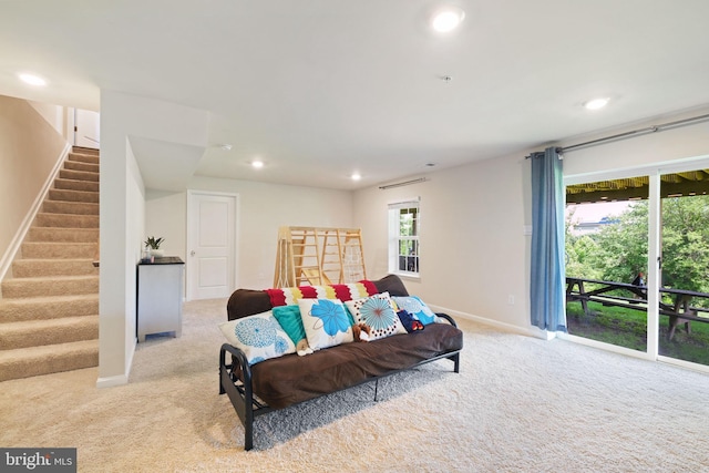 2014 Fauna Dr, Frederick, MD 21702 - bedroom with carpet floors, access to exterior, and recessed lighting