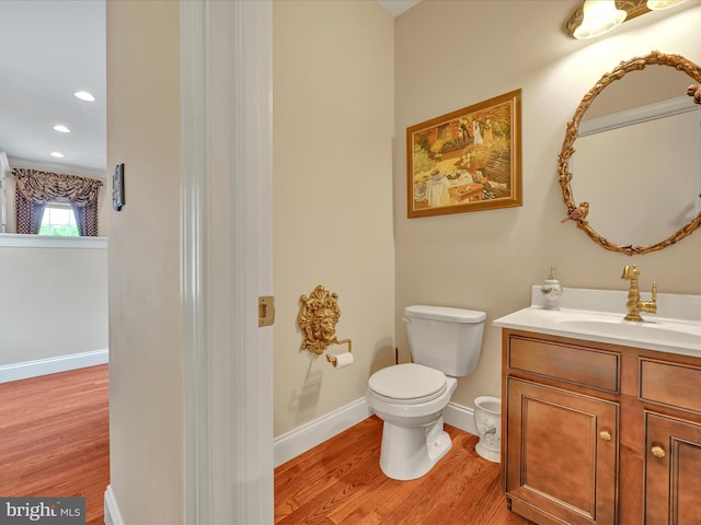 42 Bissenden Way, Reinholds, PA 17569 - bathroom featuring wood finished floors, vanity, and recessed lighting