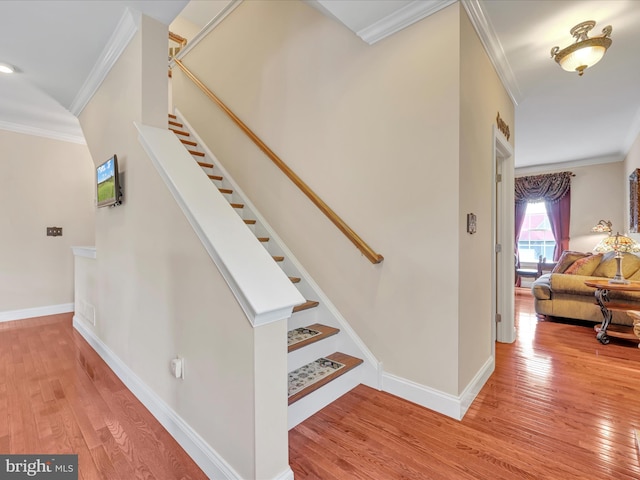 42 Bissenden Way, Reinholds, PA 17569 - staircase with crown molding and wood finished floors