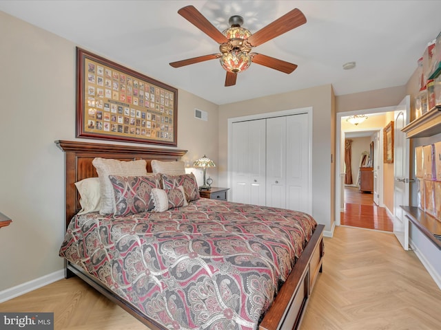 42 Bissenden Way, Reinholds, PA 17569 - bedroom featuring a closet and a ceiling fan