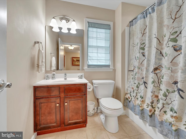 42 Bissenden Way, Reinholds, PA 17569 - full bath featuring vanity, tile patterned flooring, and shower / bath combo with shower curtain