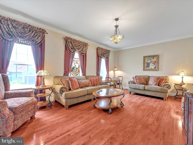 42 Bissenden Way, Reinholds, PA 17569 - living room with healthy amount of natural light, wood finished floors, and crown molding