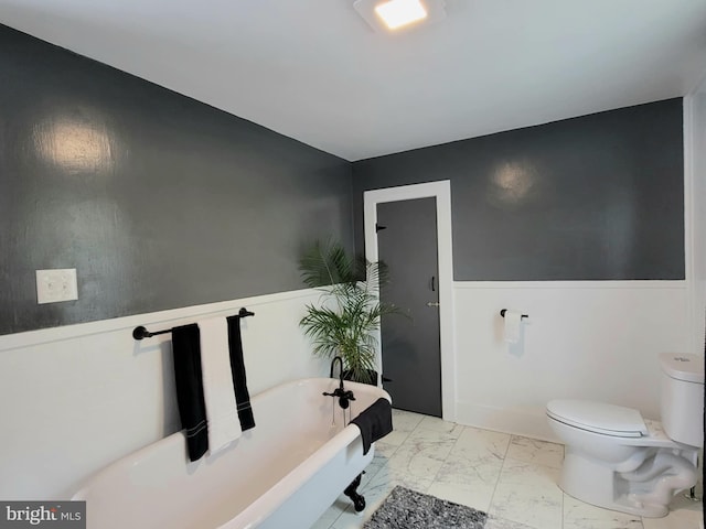189 Rolling Stone Rd, Kylertown, PA 16847 - full bath featuring a freestanding bath and marble look tiles