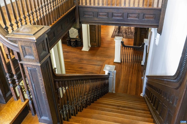 2024 Rivermont Ave, Lynchburg, VA 24503 - staircase with hardwood / wood-style floors