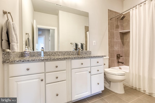 6006 Charles Xing, Ellicott City, MD 21043 - full bathroom with vanity, shower / tub combo, and tile patterned flooring