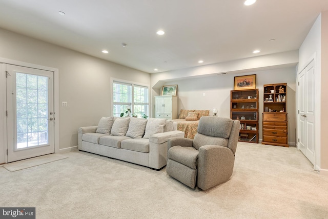 6006 Charles Xing, Ellicott City, MD 21043 - living area featuring carpet flooring and recessed lighting