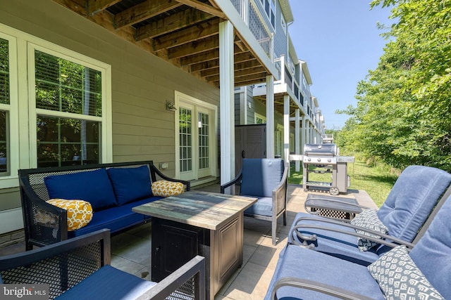 6006 Charles Xing, Ellicott City, MD 21043 - view of patio featuring outdoor lounge area and a grill